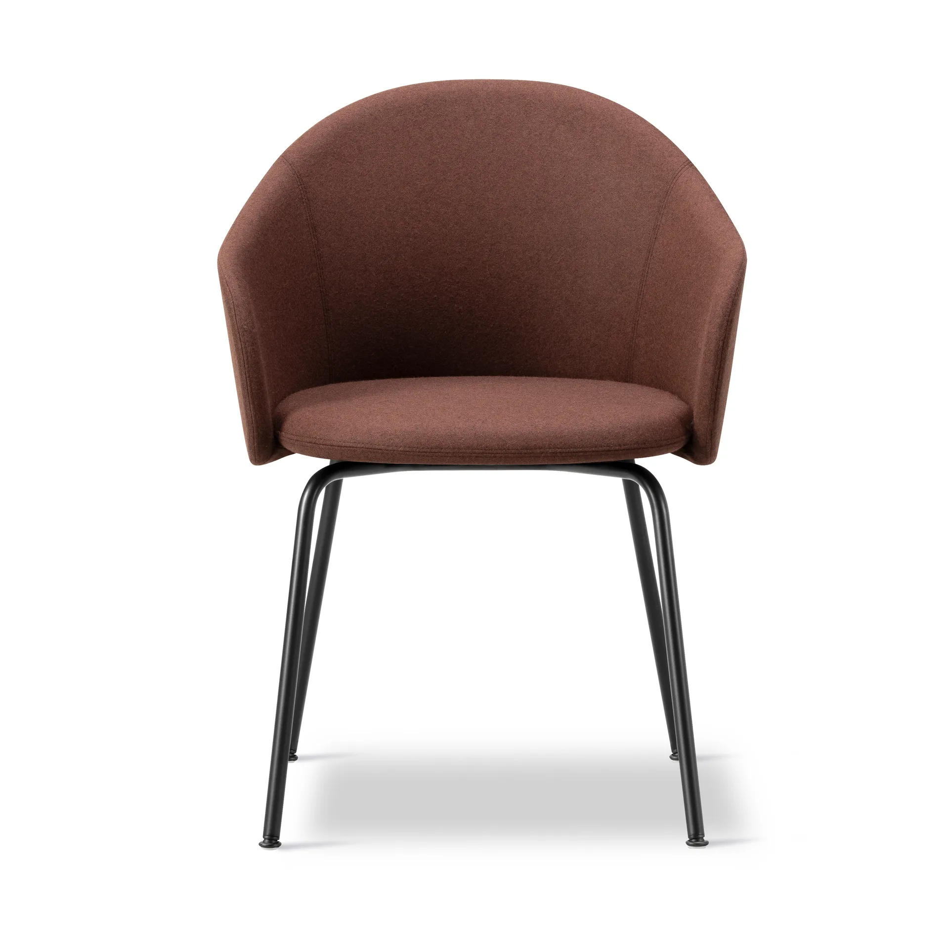 Gomo Armchair lenestol tube base, Blazer CUZ4D Dunalk-black Fredericia Furniture
