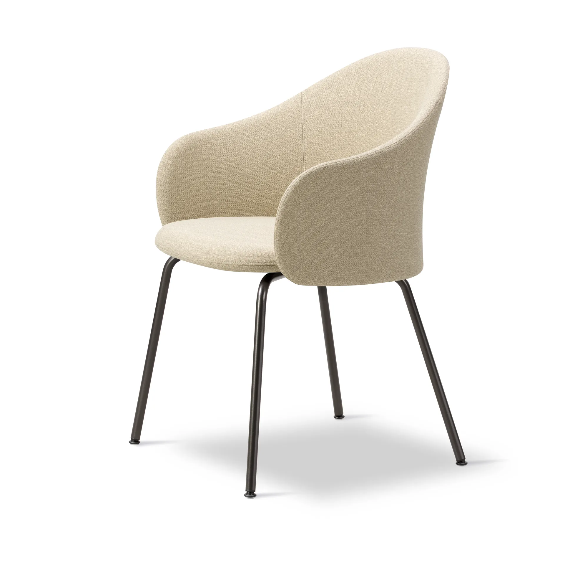 Gomo Armchair lenestol tube base, Mylla 221-flint Fredericia Furniture
