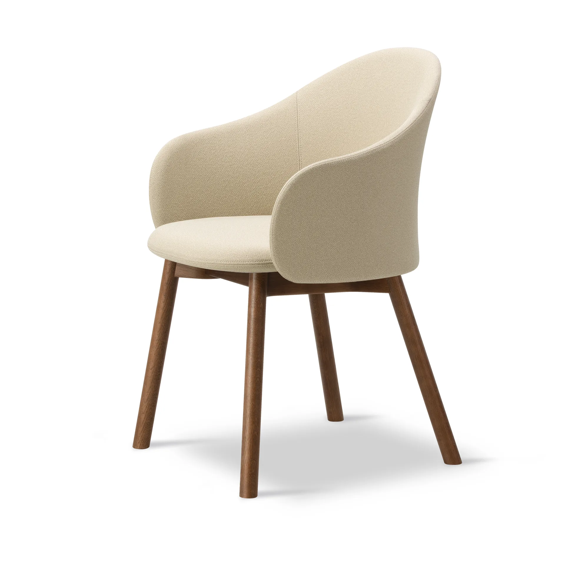 Gomo Armchair lenestol wood base, Mylla 221-røktbeiset lakkert eik Fredericia Furniture
