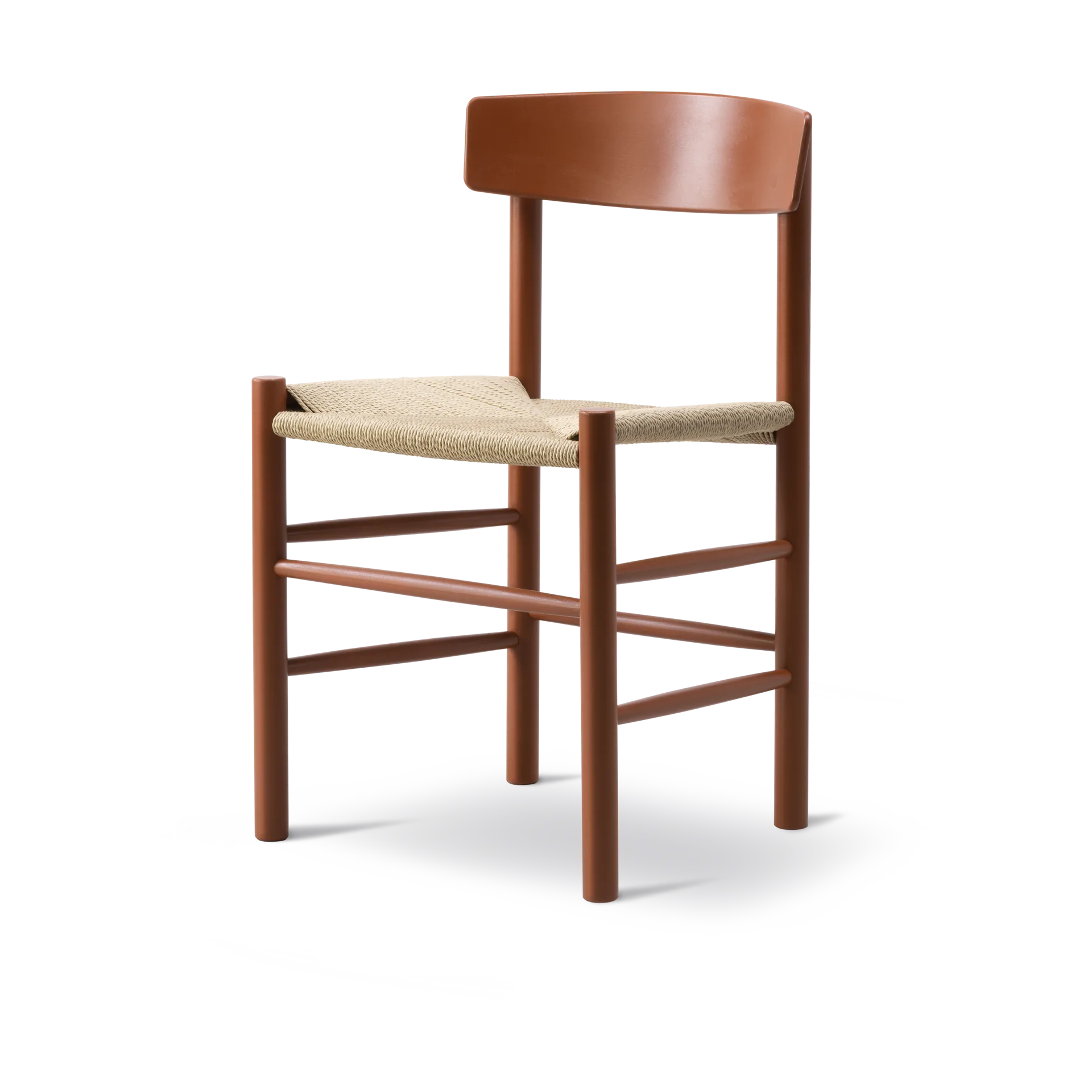 J39 stol, Herritage red-flettet natur Fredericia Furniture