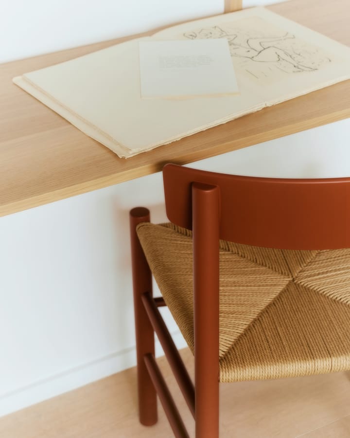 J39 stol, Herritage red-flettet natur Fredericia Furniture