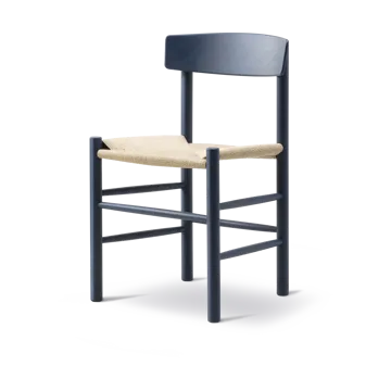 J39 stol - Indigo blue-flettet natur - Fredericia Furniture