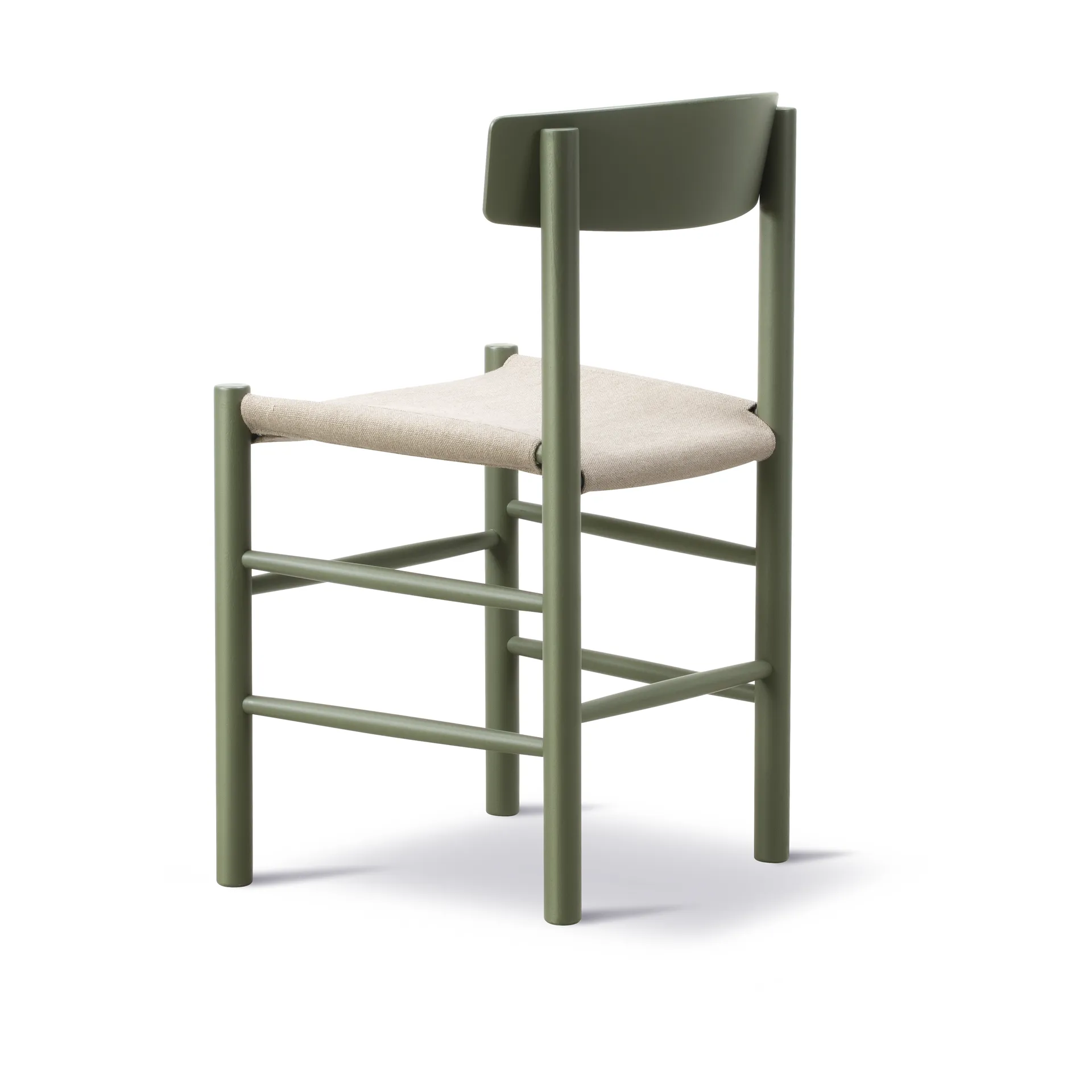 J39 stol, Khaki green-natur canvas Fredericia Furniture