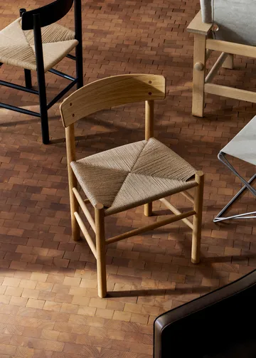 J39 stol, Oljet eik-flettet natur, 2-pakning - Fredericia Furniture