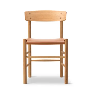 J39 stol - Oljet eik-skinn Omni 307 cognac - Fredericia Furniture