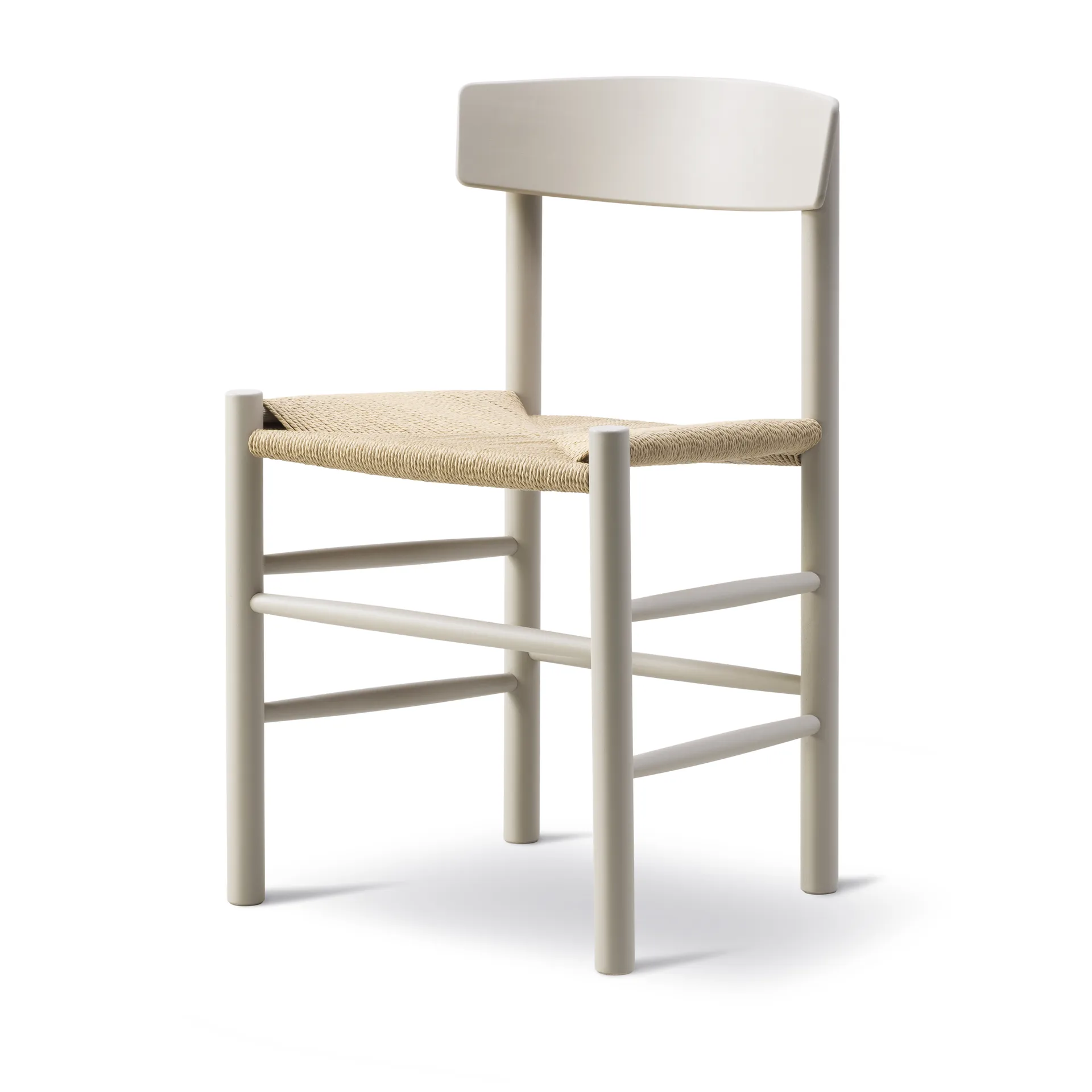 J39 stol, Pebble grey-flettet natur Fredericia Furniture