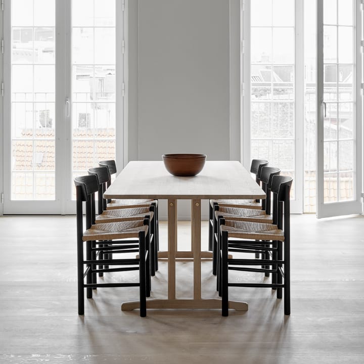 J39 stol, Svartlakkert eik-flettet natur Fredericia Furniture