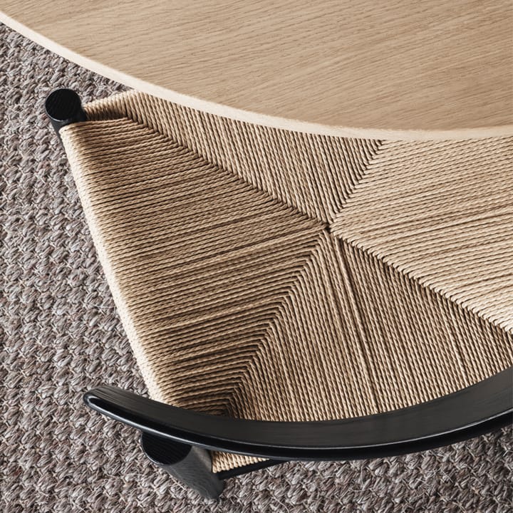 J39 stol, Svartlakkert eik-flettet natur Fredericia Furniture