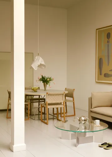 JG sofabord Ø98 cm - Glass-børstet aluminium - Fredericia Furniture