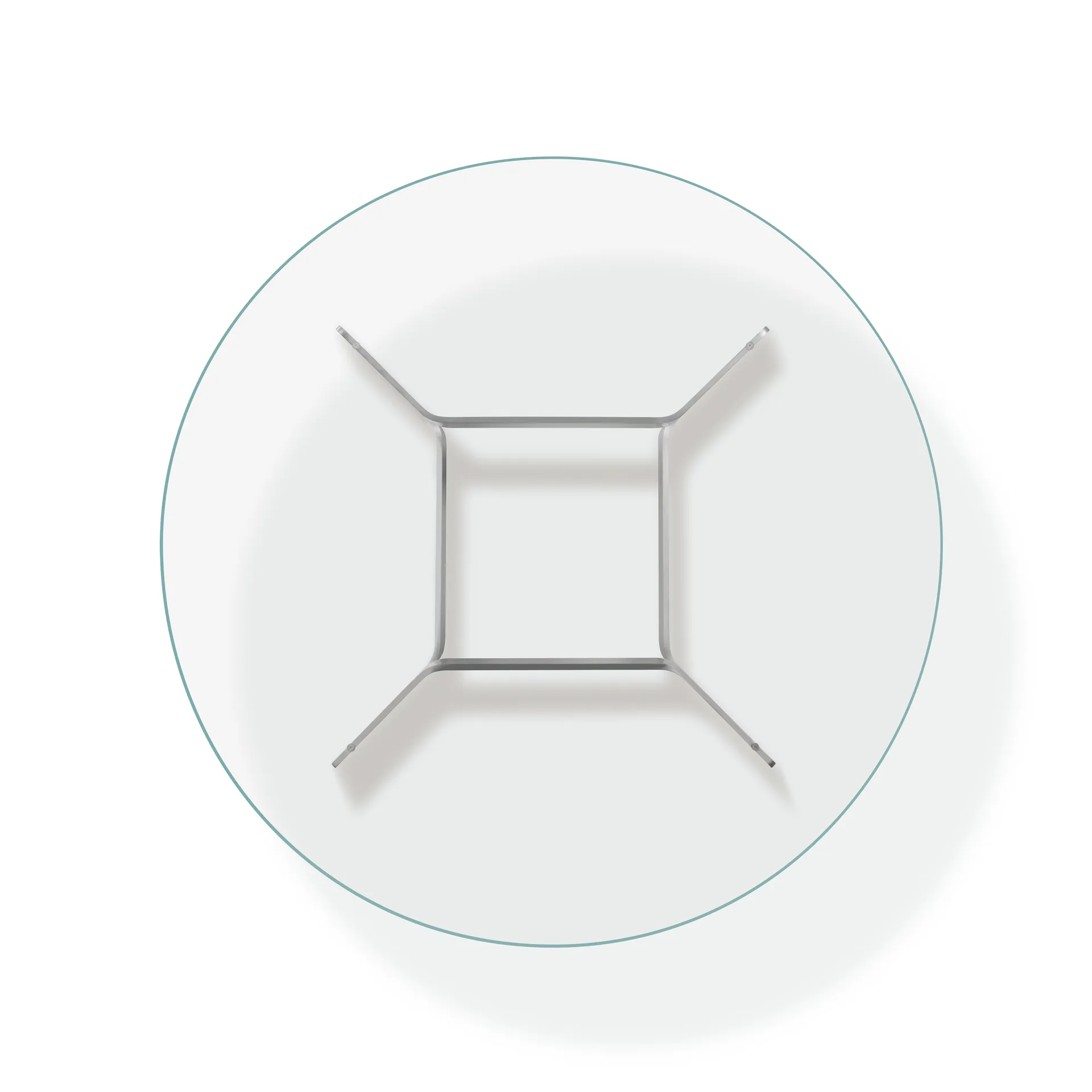 JG sofabord Ø98 cm, Glass-børstet aluminium Fredericia Furniture