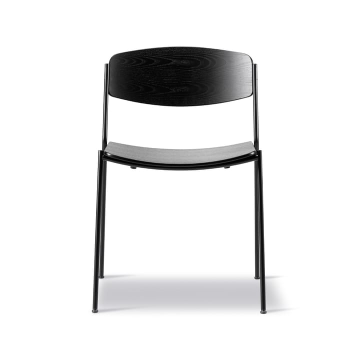 Lynderup 3080 stol, Svart ask-svart stålstativ Fredericia Furniture