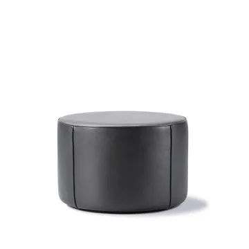 Mono sittepuff - Lær omni 301 black-Ø55 cm - Fredericia Furniture
