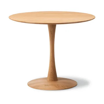 ND106 Trisse spisebord - Oljebehandlet eik, Ø90x73 cm - Fredericia Furniture