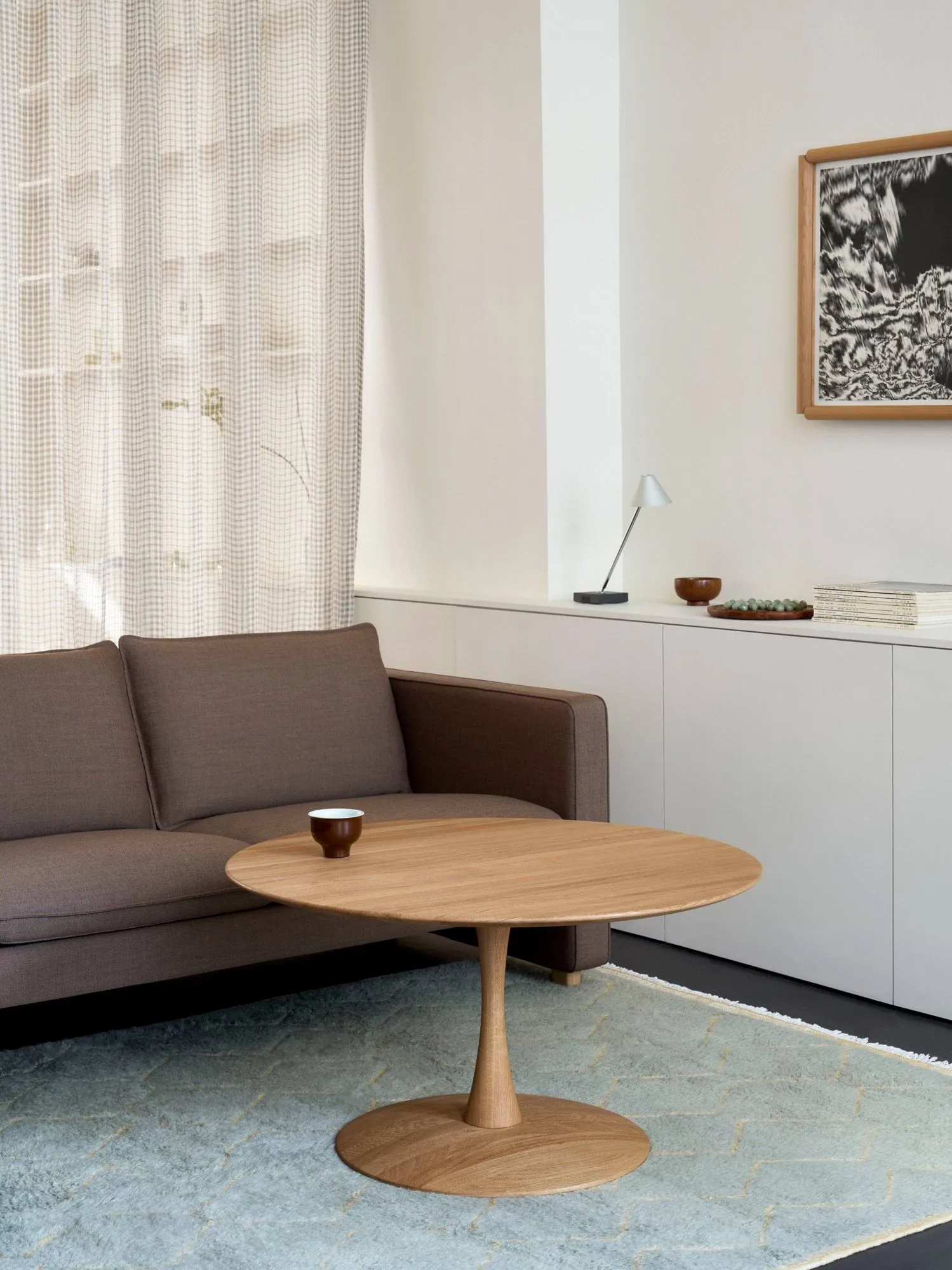 ND112 Trisse sofabord, Oljet eik, Ø75x48 cm Fredericia Furniture