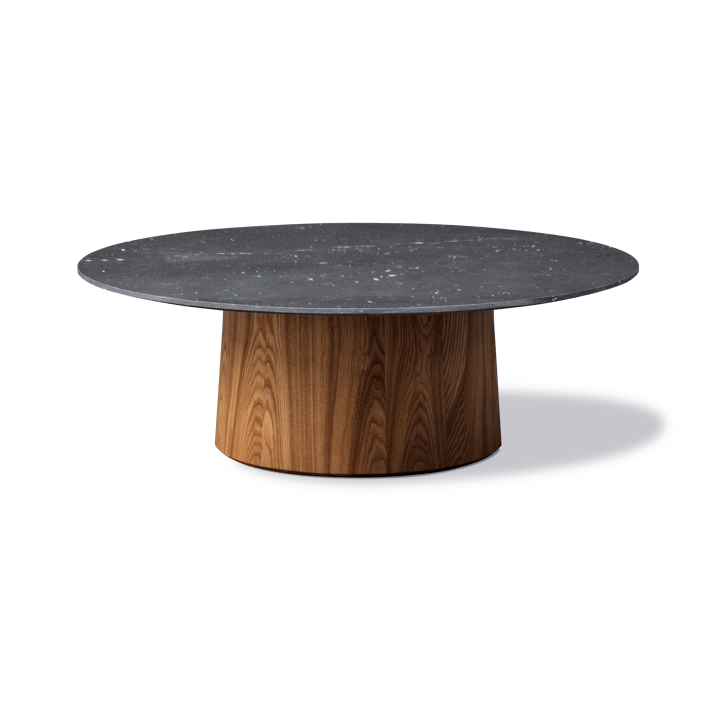 Niveau sofabord Ø110cm, Black Marquina-ask brunt beiset Fredericia Furniture