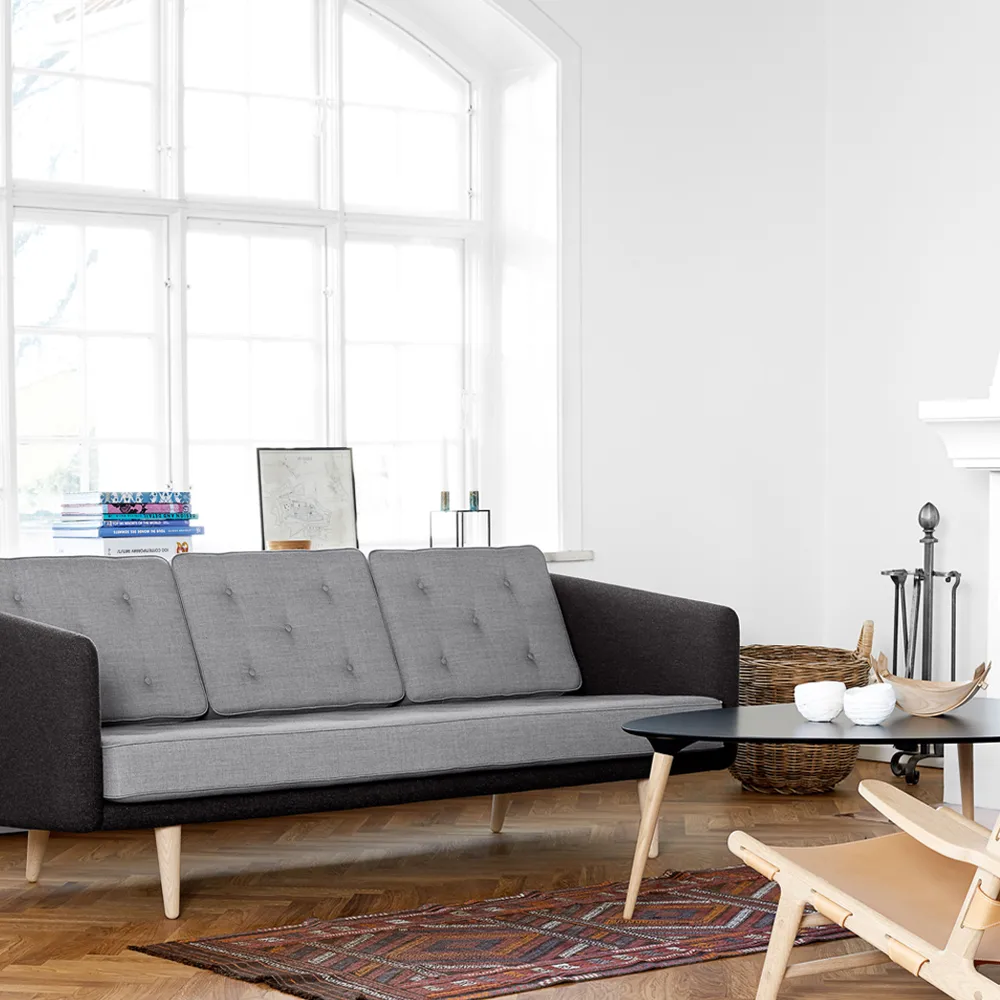 No 1 sofa 3-seter, Remix 173-remix 123-ekben Fredericia Furniture