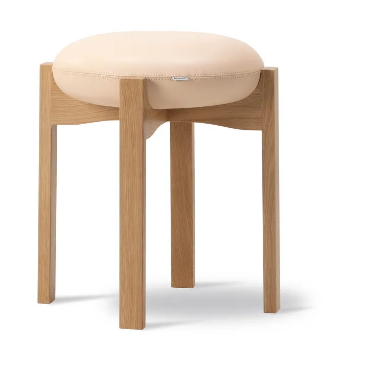 Pioneer krakk lav - Lær Vegeta 90-lakkert eik - Fredericia Furniture