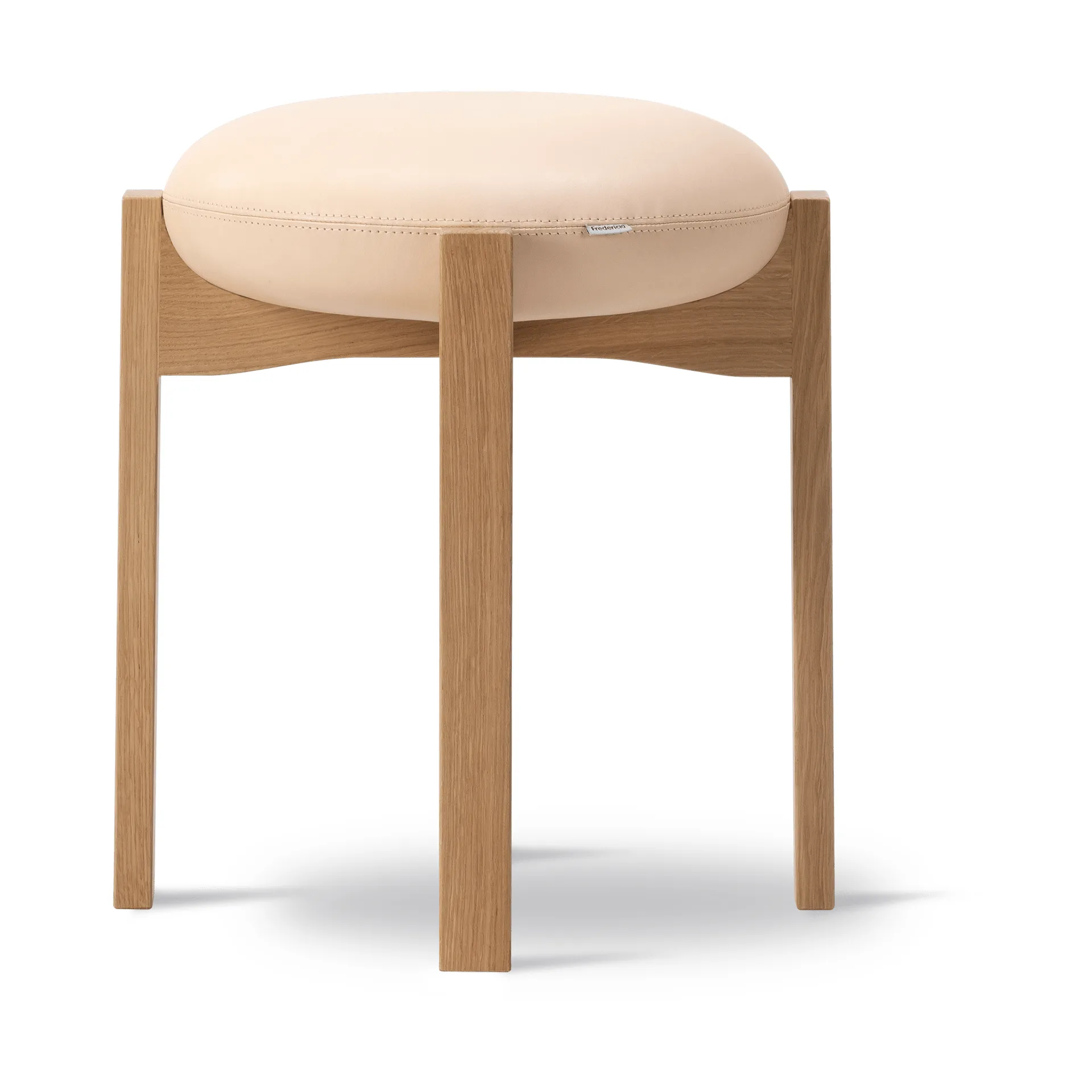 Pioneer krakk lav, Lær Vegeta 90-lakkert eik Fredericia Furniture