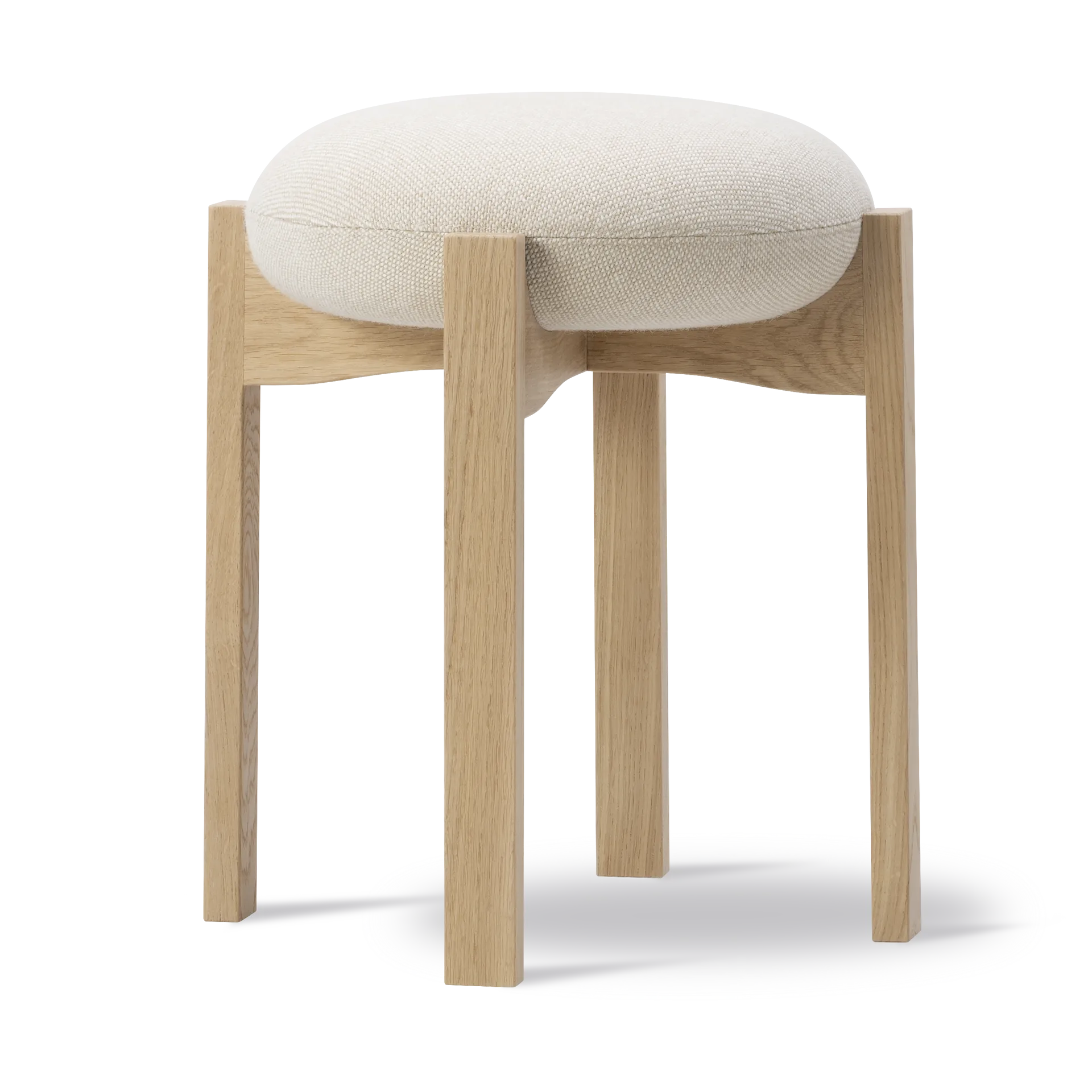 Pioneer rund krakk lav, Hallingdal 200-lakkert eik Fredericia Furniture