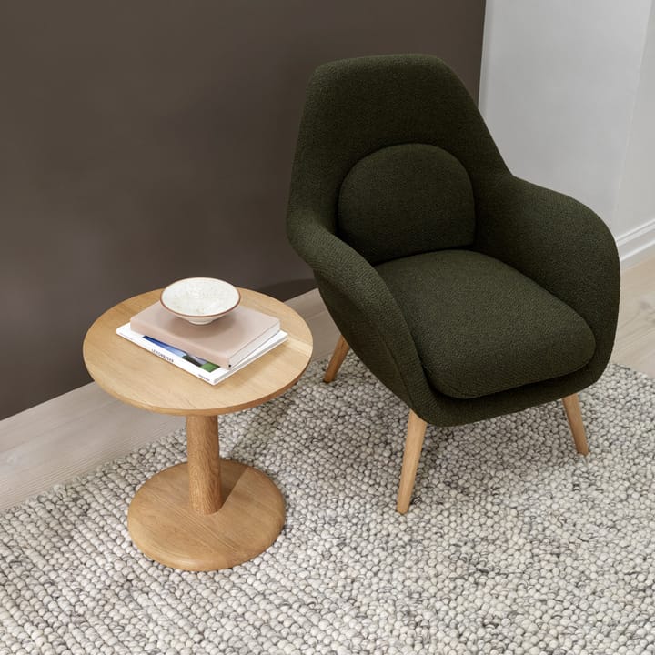 Pon sidebord, Svartlakkert eik, Ø40 cm Fredericia Furniture