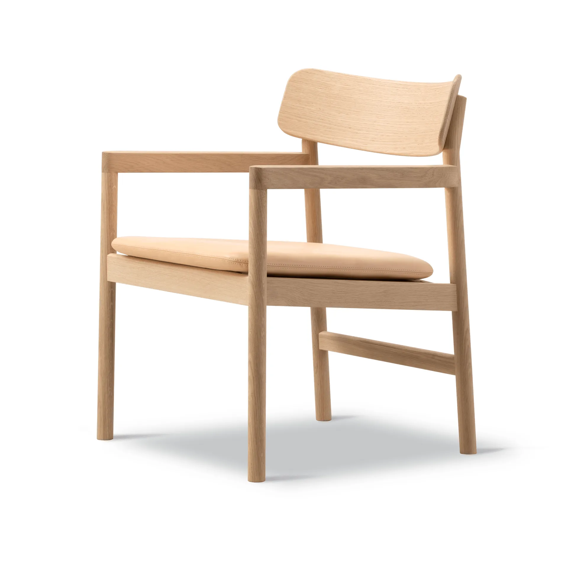 Post loungestol, Vegeta lær-lysoljet eik Fredericia Furniture