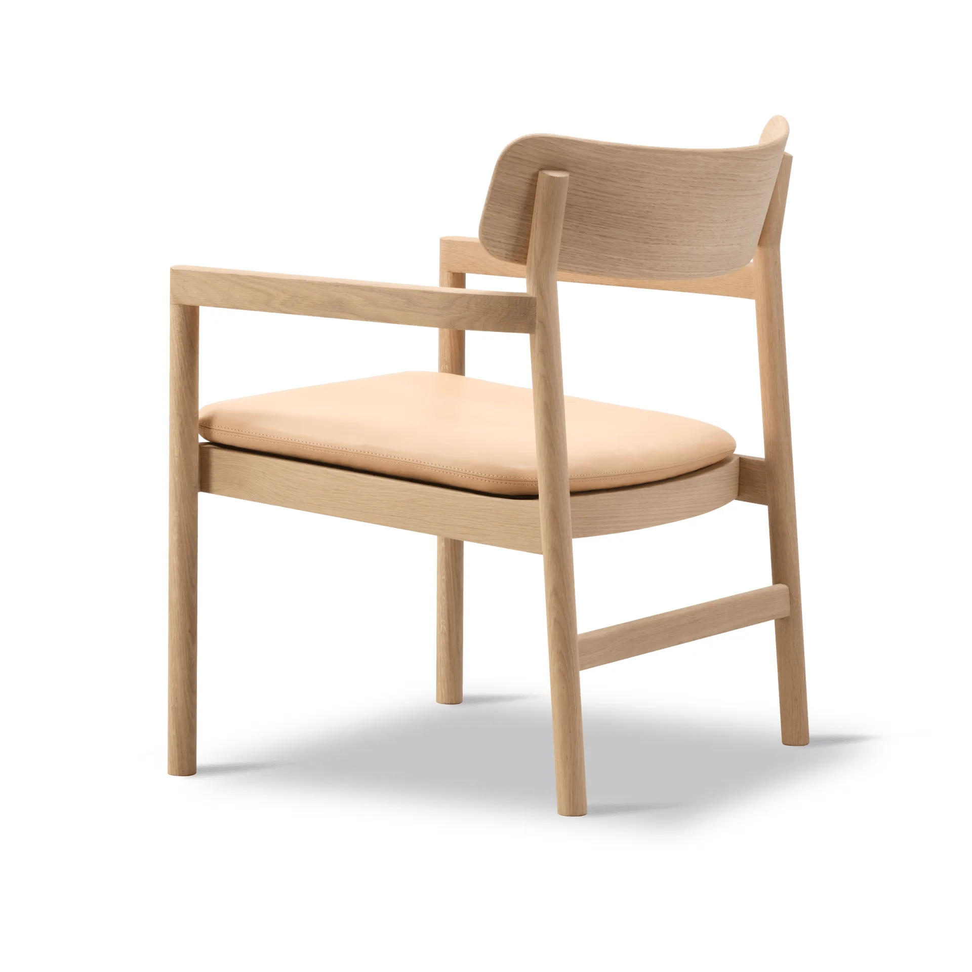 Post loungestol, Vegeta lær-lysoljet eik Fredericia Furniture