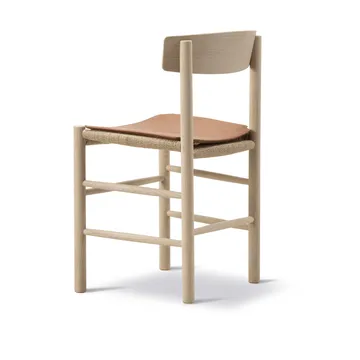 Sittepute i skinn til J39 stol - Läder Cera 905 Russet Brown - Fredericia Furniture