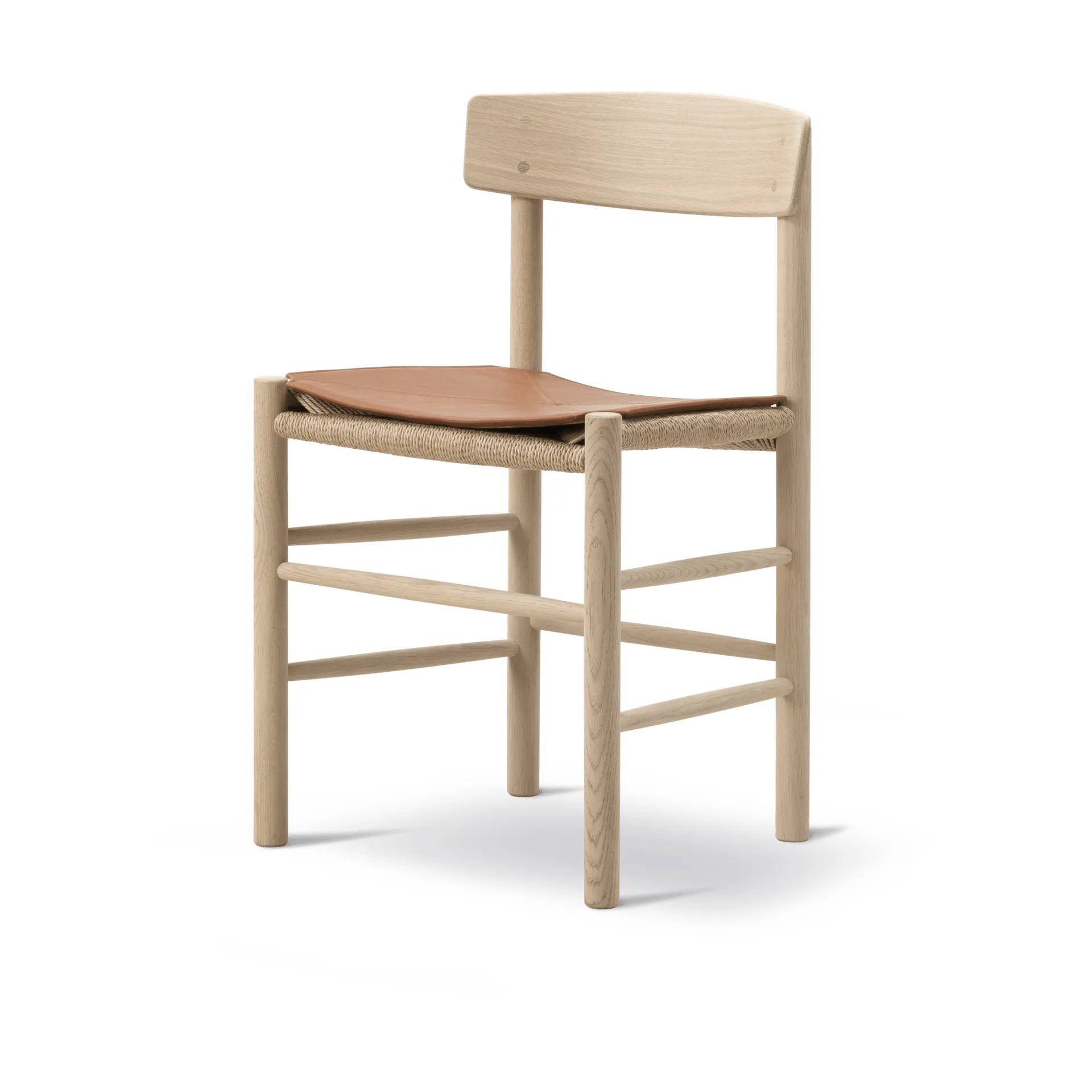 Sittepute i skinn til J39 stol, Läder Cera 905 Russet Brown Fredericia Furniture