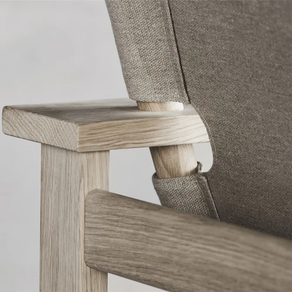 The Canvas Chair lenestol, Canvas natur-lysoljet eikeramme, inkl canvas pute Fredericia Furniture