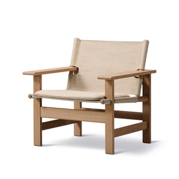 The Canvas Chair lenestol - Canvas natur-lysoljet eikeramme, inkl canvas pute - Fredericia Furniture