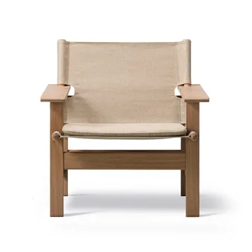The Canvas Chair lenestol - Canvas natur-lysoljet eikeramme, inkl canvas pute - Fredericia Furniture