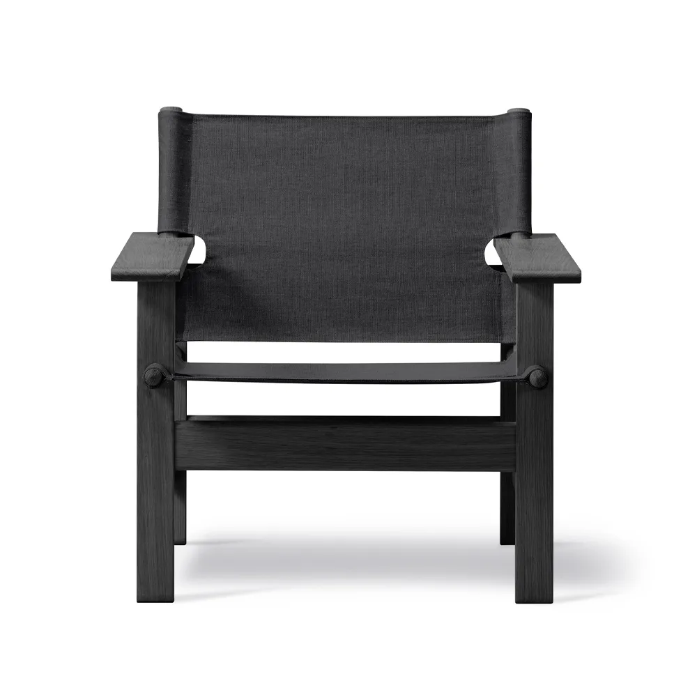 The Canvas Chair lenestol, Canvas svart-svartlakkert eik Fredericia Furniture