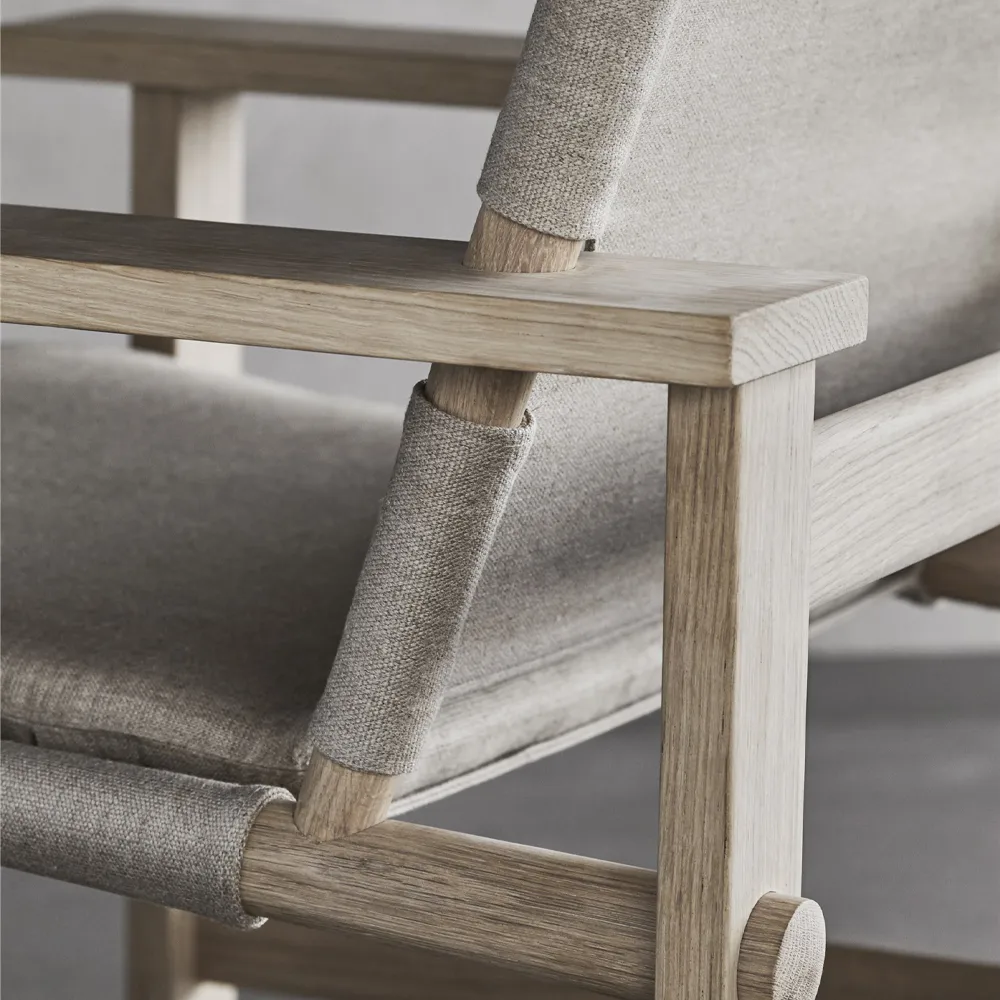 The Canvas Chair lenestol, Canvas svart-svartlakkert eik Fredericia Furniture