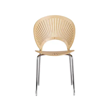 Trinidad 3398 stol - Klarlakkert bok-ben krom - Fredericia Furniture