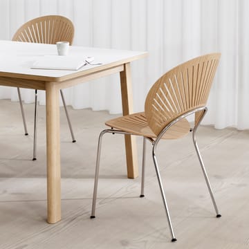 Trinidad 3398 stol - Klarlakkert bok-ben krom - Fredericia Furniture