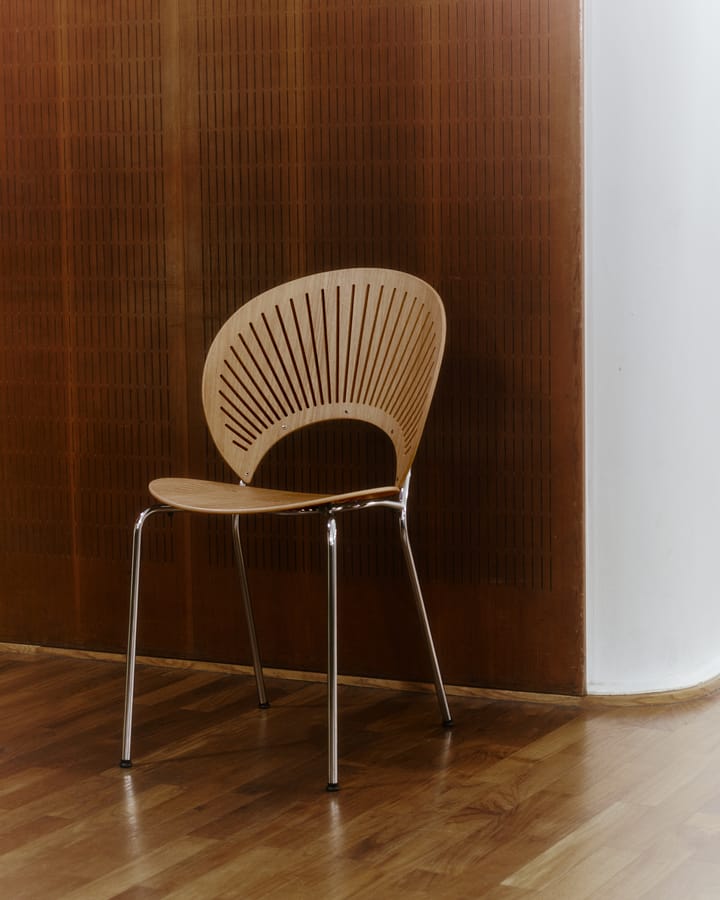 Trinidad 3398 stol, Oljet eik-rustfritt børstet stål Fredericia Furniture