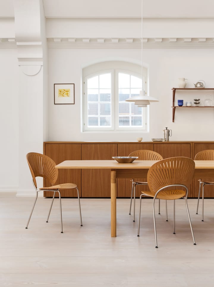 Trinidad 3398 stol, Oljet eik-rustfritt børstet stål Fredericia Furniture