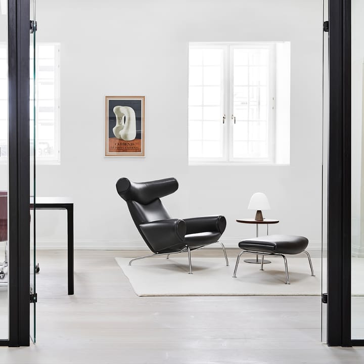 Wegner Ox lenestol, Lær max 98-krom Fredericia Furniture