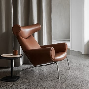Wegner Ox lenestol - Lær vegeta 90-krom - Fredericia Furniture