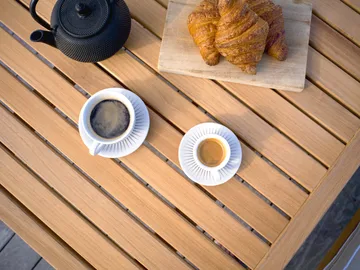 Bord 65 - Teak, 128x120x68 cm - Fri Form