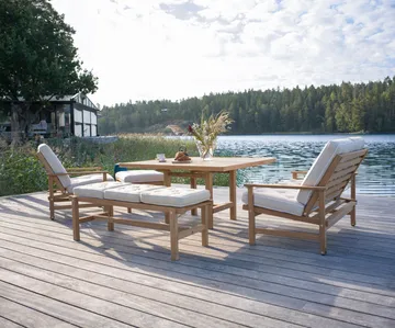 Bord 65 - Teak, 128x120x68 cm - Fri Form