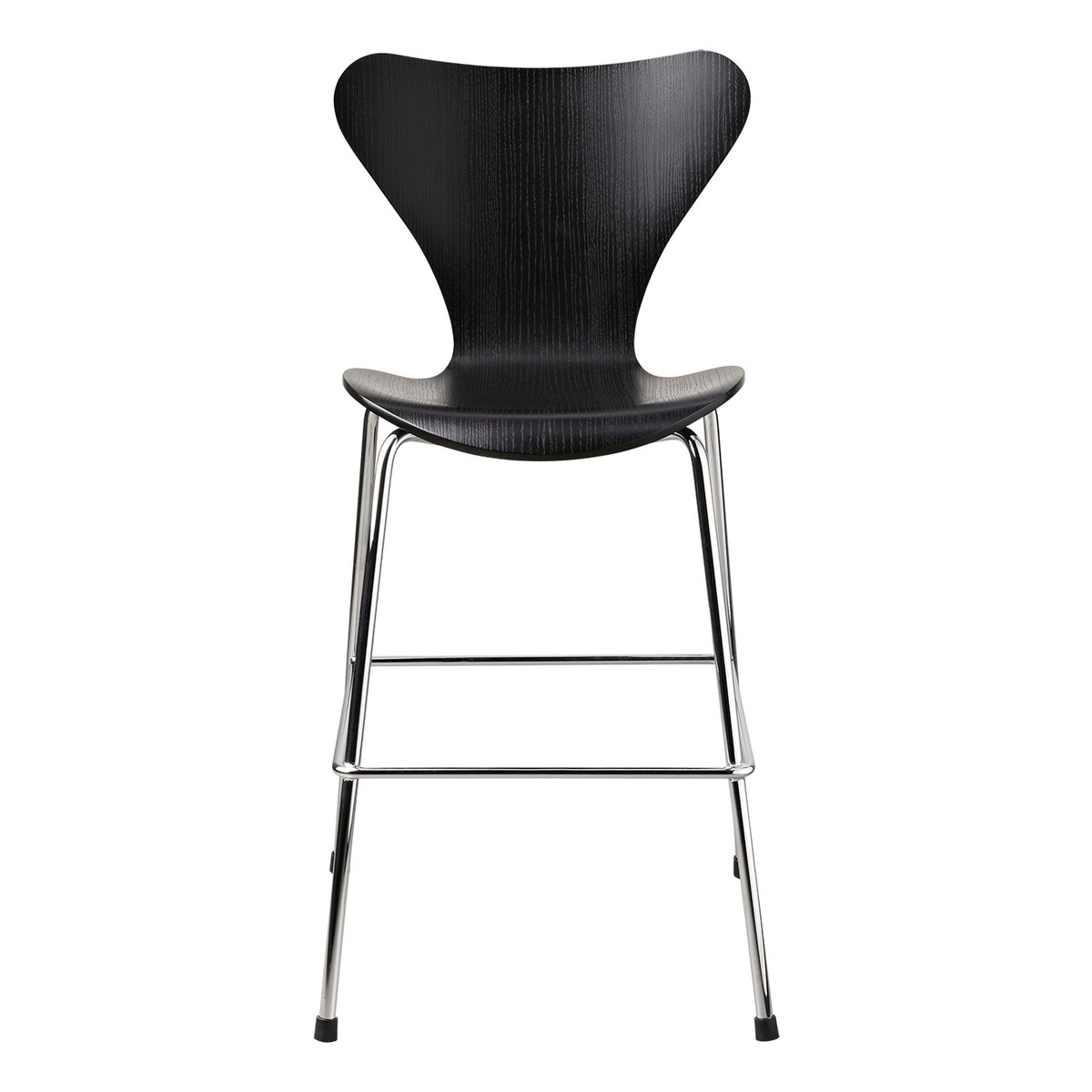 Fritz Hansen - Sjuan 840236 Junior Black - Stoler for barn - Arne Jacobsen - Tre farget - Metall/Tre
