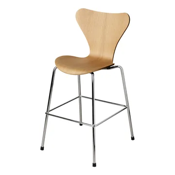 3177 Series 7 Junior stol krom - Lacquered oak veneer - Fritz Hansen