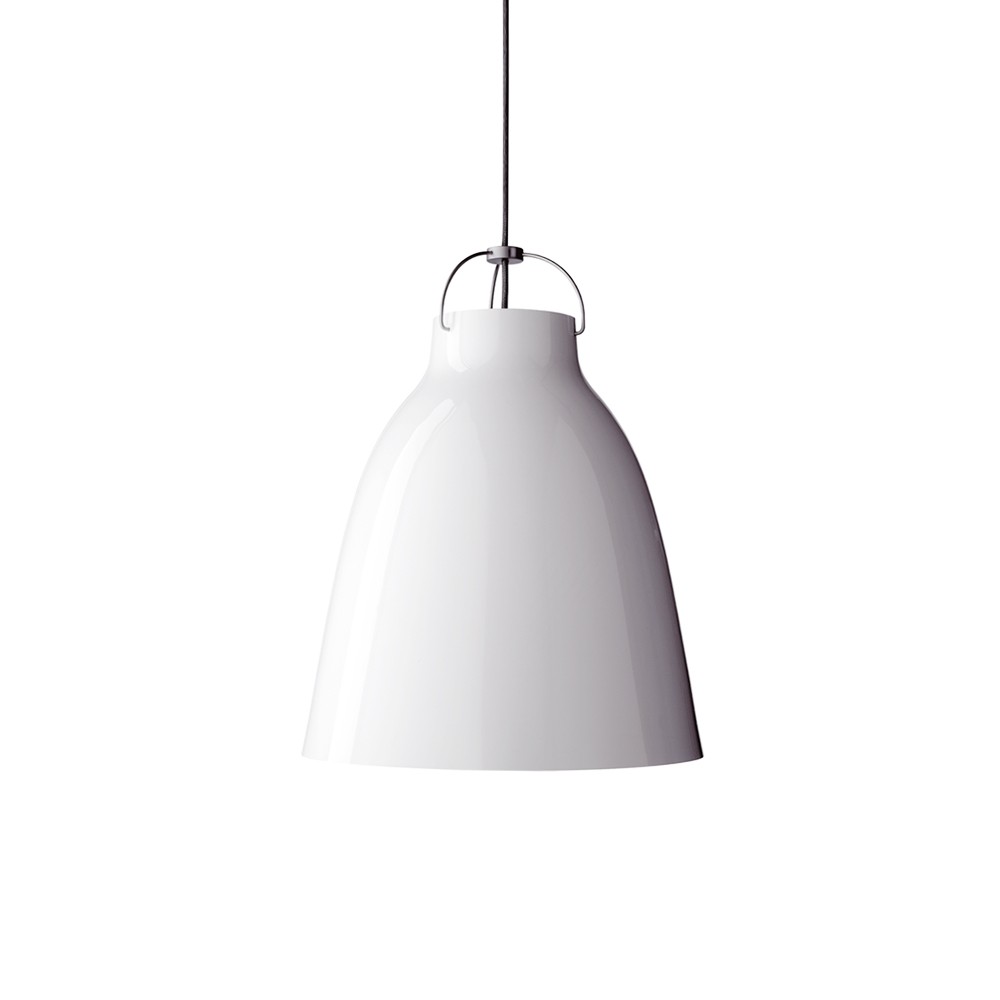 Bilde av Fritz Hansen Caravaggio 1 pendel Hvit blank-grå tekstilledning