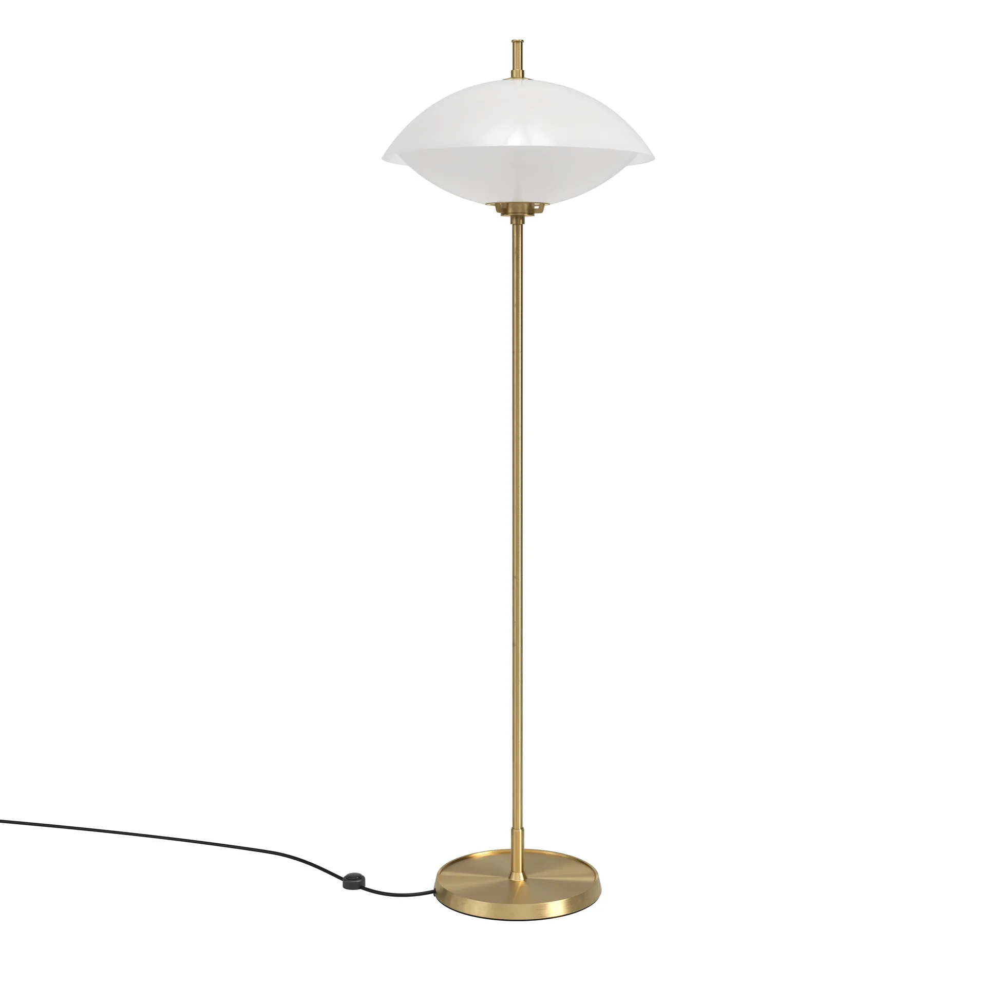 Clam stålampe 128 cm, Opal-brass Fritz Hansen