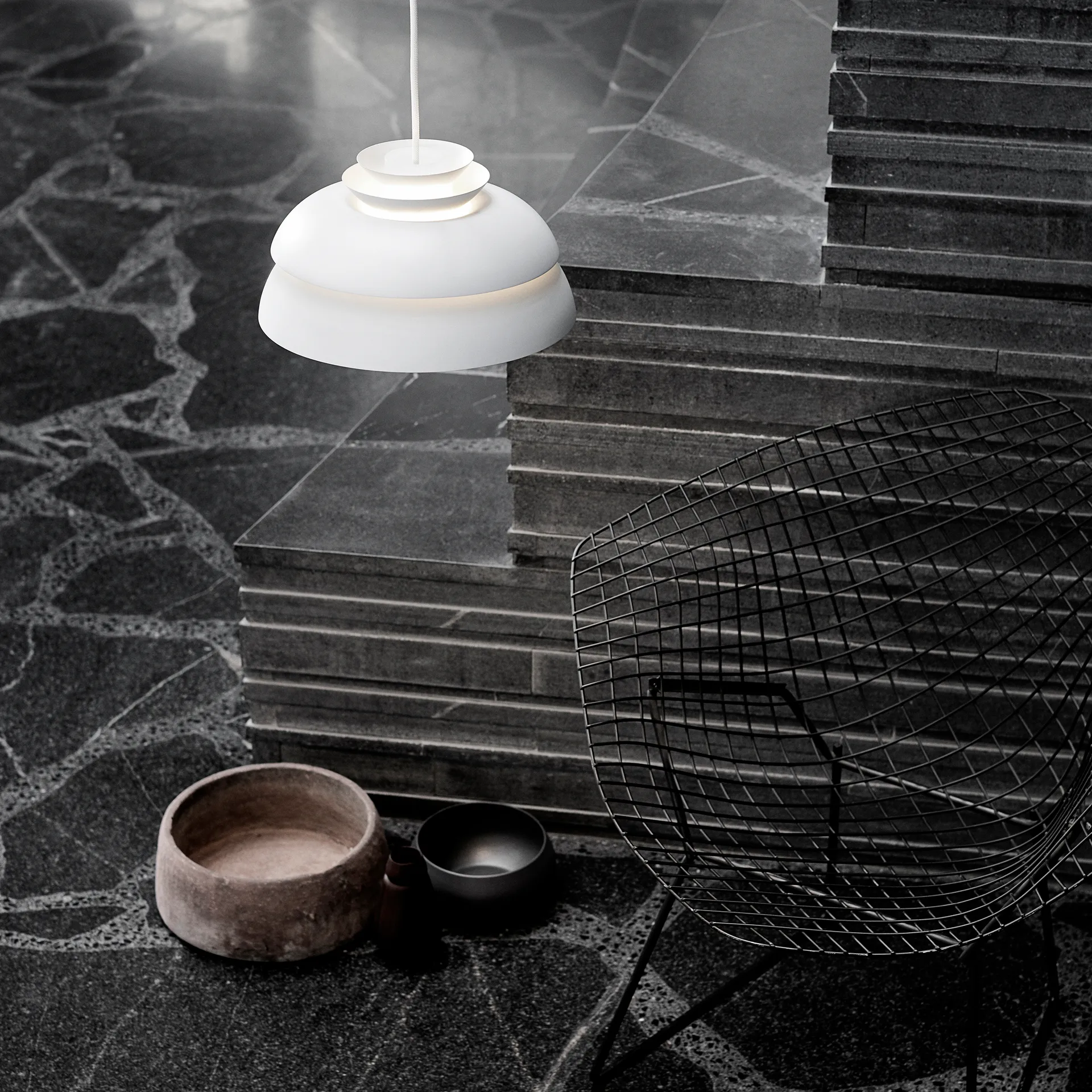 Concert hengelampe hvit, P1 Fritz Hansen