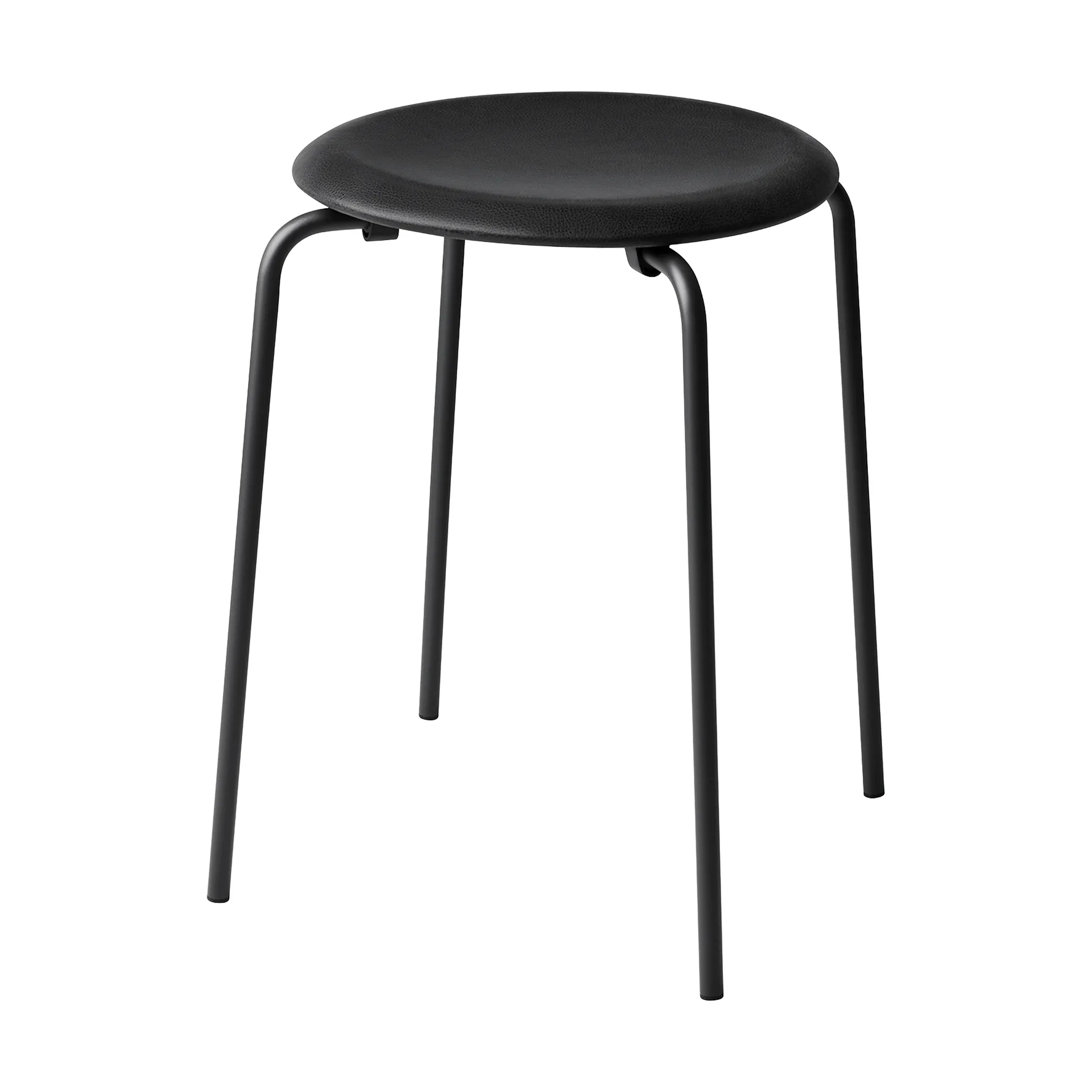 Dot krakk lær, Essential black-matt black Fritz Hansen