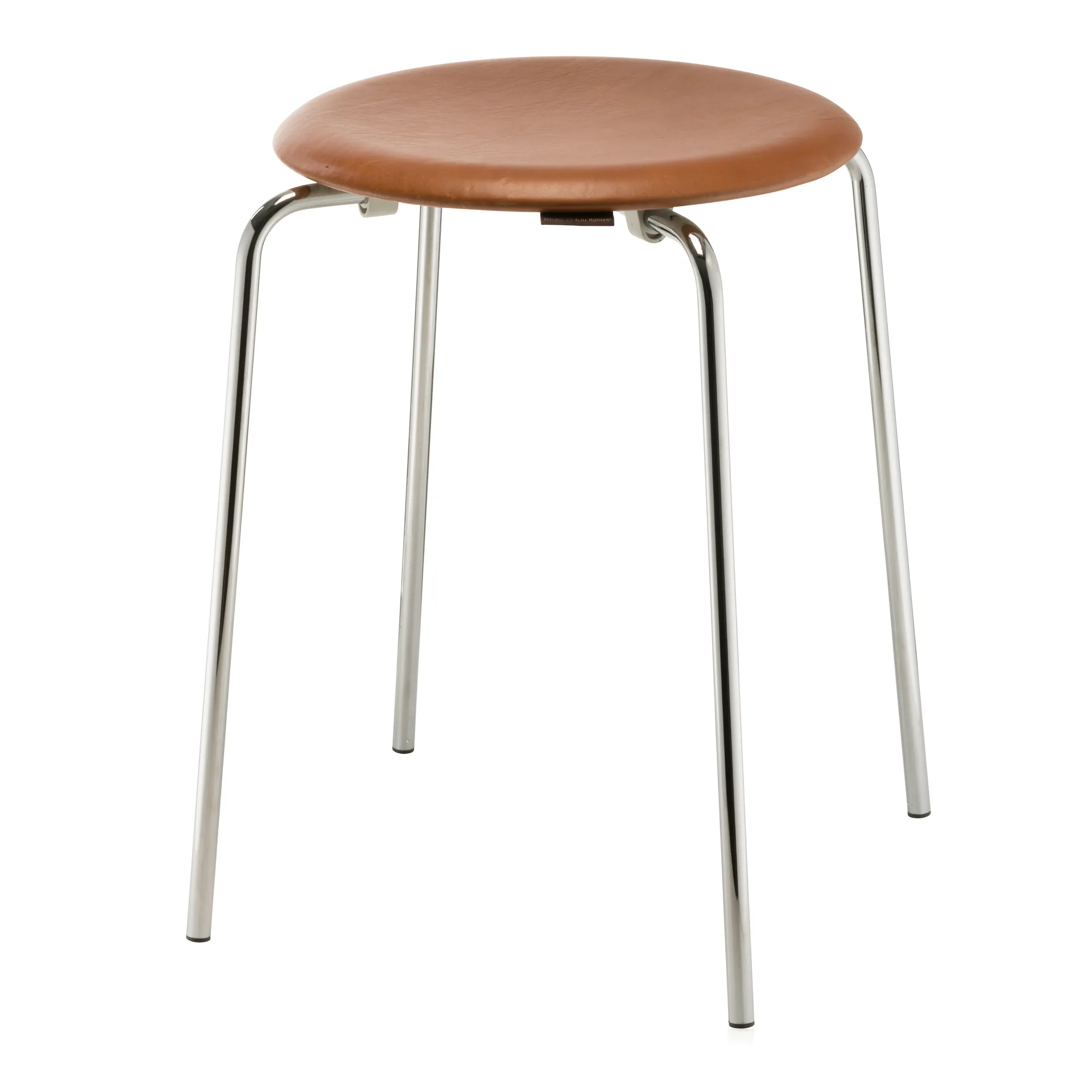 Dot krakk lær, Walnut Fritz Hansen