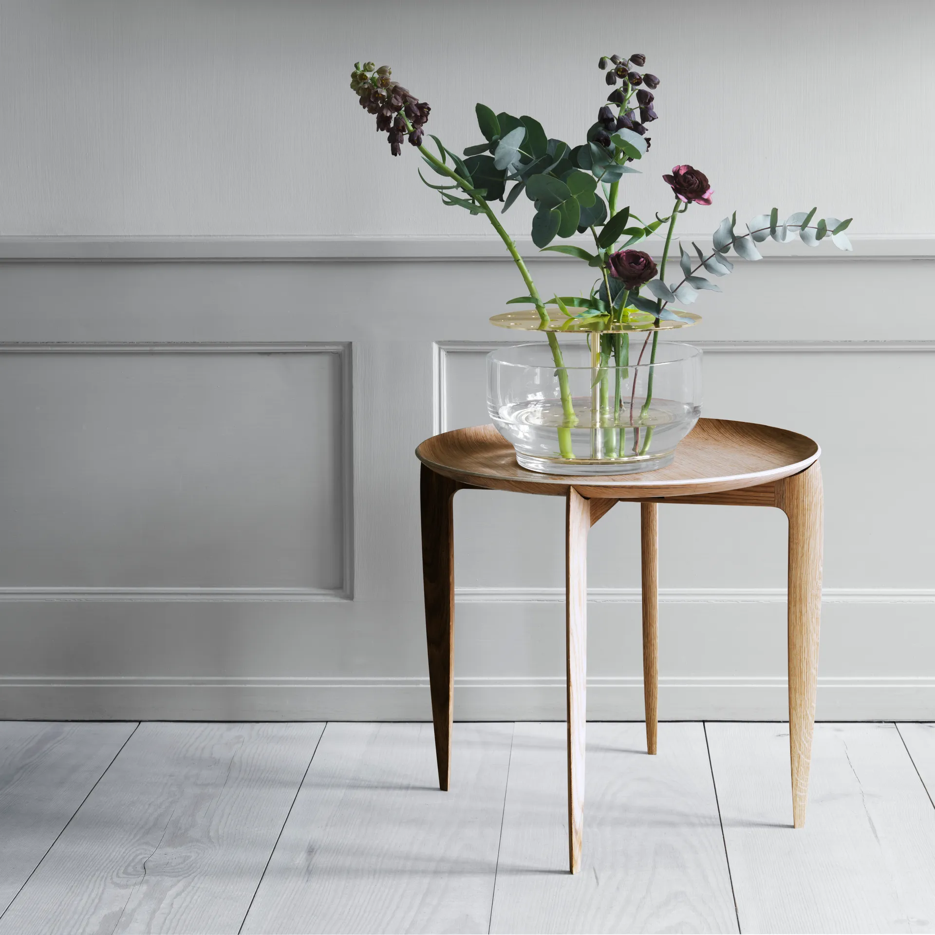 Foldable Tray Table Ø 45 cm, Eik Fritz Hansen