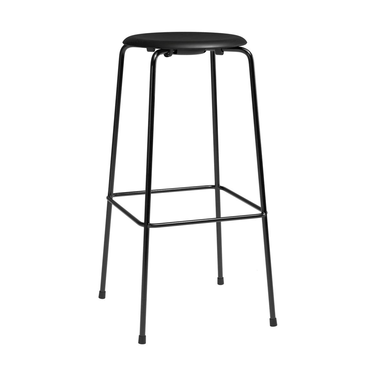 Bilde av Fritz Hansen High Dot barkrakk Intense svart lær-svart stål